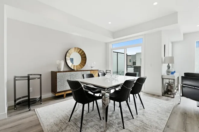Dining area in the Alpha show home