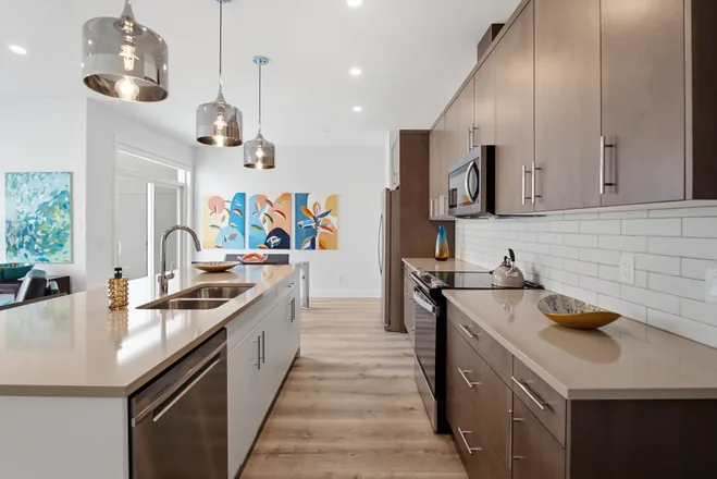 Modern kitchen in the Beta show home