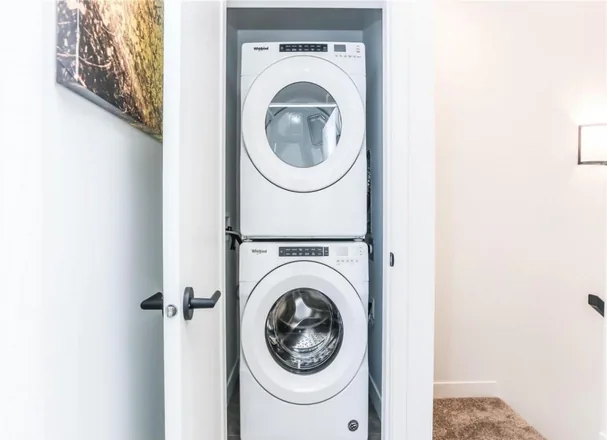 Stacked laundry in the Delta show home
