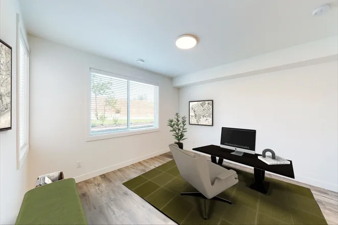 A lock-off flex room, furnished